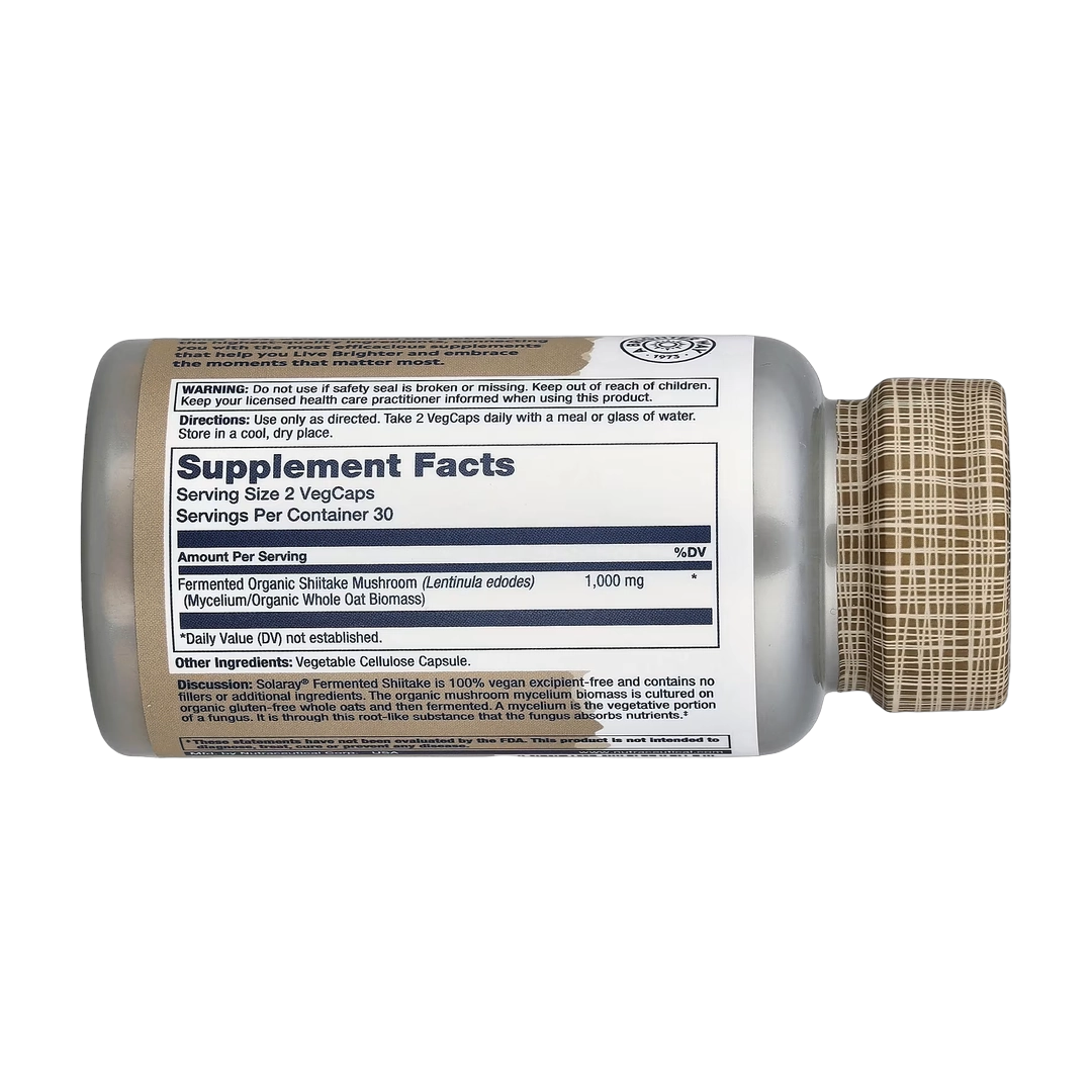 Solaray, Fermented Shiitake Mushrooms, 60 VegCaps