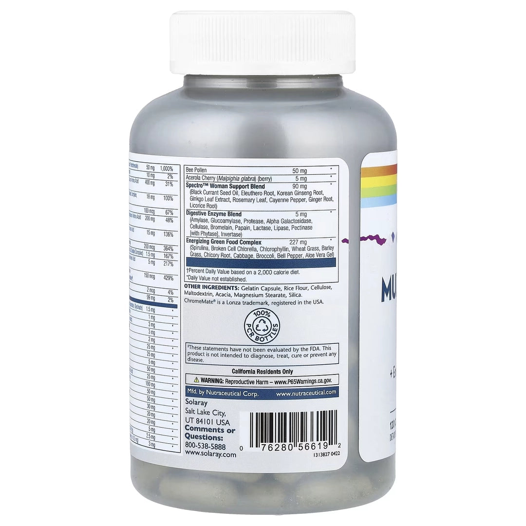 Solaray, Spectro™ Multivitamin, Woman, 120 Capsules