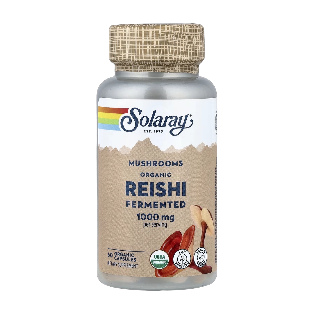 Solaray, Organic Fermented Reishi Mushrooms, 60 Organic Capsules