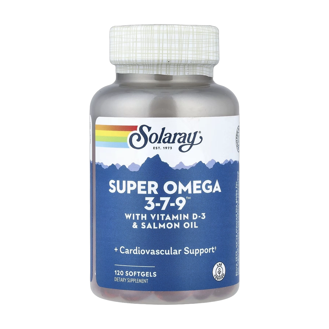 Solaray, Super Omega 3-7-9™ with Vitamin D-3 & Salmon Oil, 120 Softgels