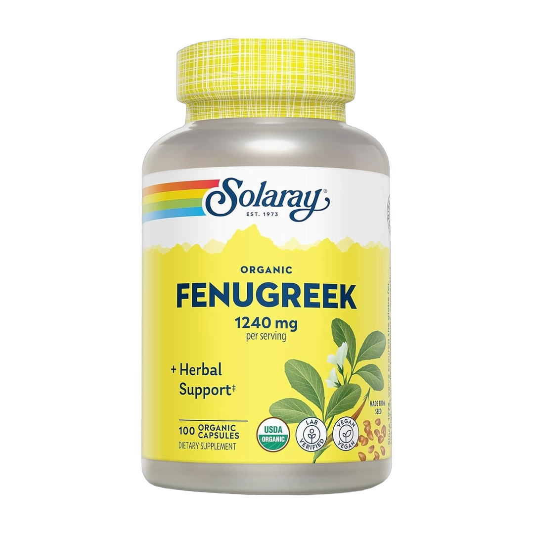 SOLARAY, Organic Fenugreek Capsules, 1240 mg, 100 VegCaps
