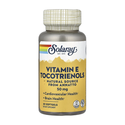 Solaray, Vitamine E Tocotrienols, 50 mg, 60 Softgels