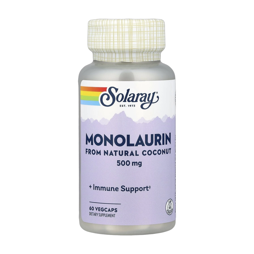 Solaray, Monolaurin, 500 mg, 60 VegCaps front packaging view