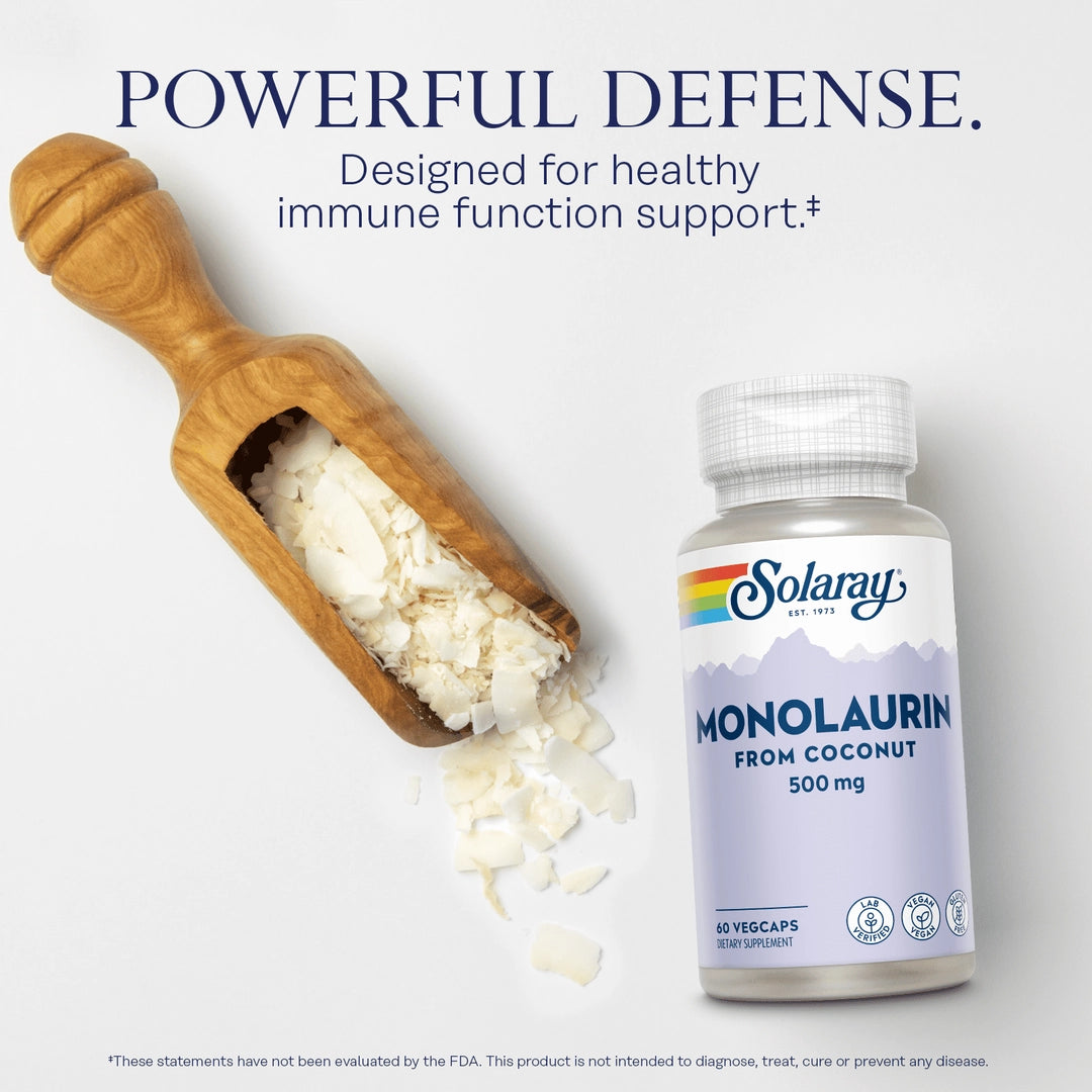 Solaray, Monolaurin, 500 mg, 60 VegCaps lifestyle image