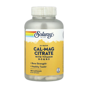 Solaray, Cal-Mag Citrate 2:1 Ratio, 180 Capsules