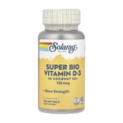 Solaray, Super Bio Vitamin D-3, 125 mcg, 120 Softgels