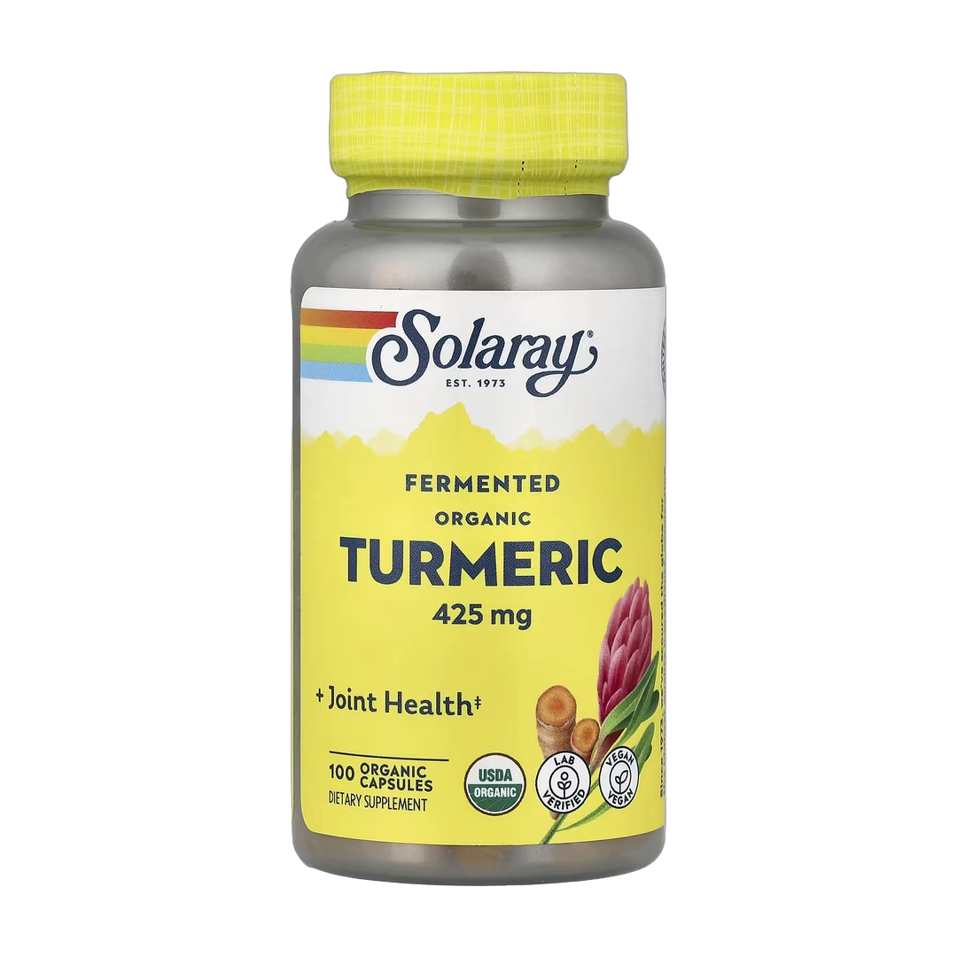 Solaray, Fermented Organic Turmeric, 425 mg, 100 Organic Capsules