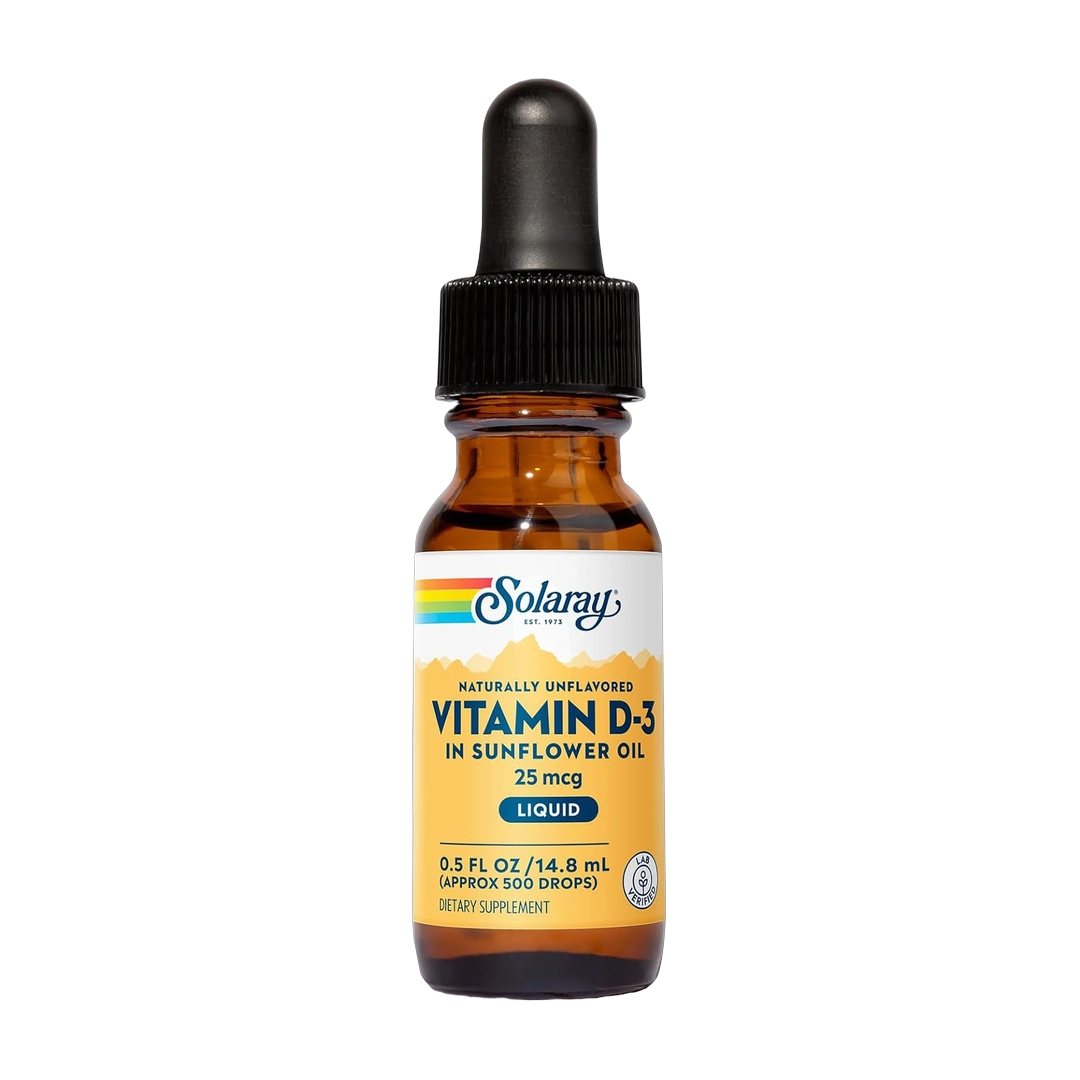 SOLARAY, Vitamin D3 Liquid Drops, 25 mcg, 0.5oz