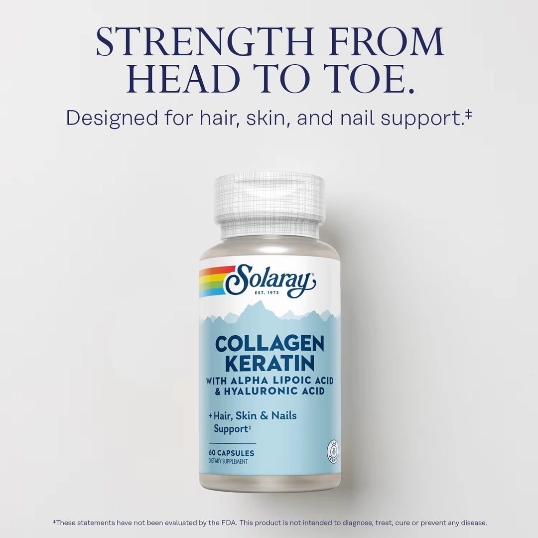 Solaray, Collagen Keratin with Alpha Lipoic Acid & Hyaluronic Acid, 60 Capsules