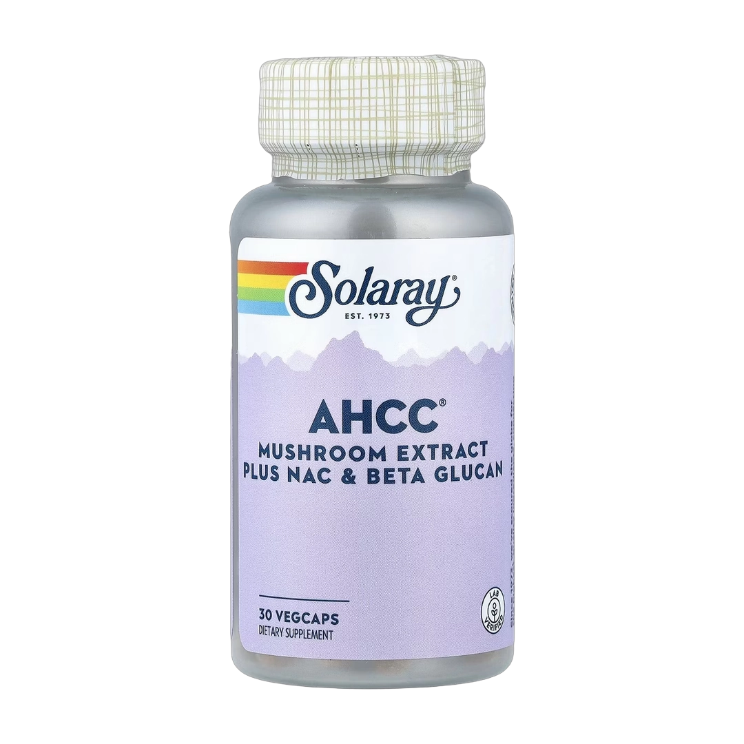 Solaray, AHCC® Mushroom Extract Plus NAC & Beta Glucan, 30 Vegecaps