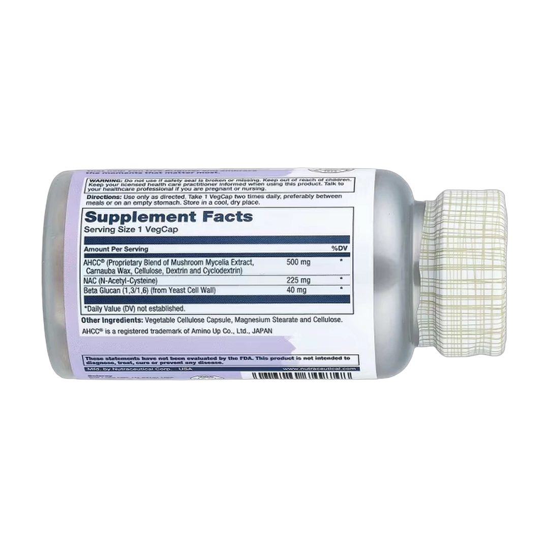 Solaray, AHCC® Mushroom Extract Plus NAC & Beta Glucan, 30 Vegecaps