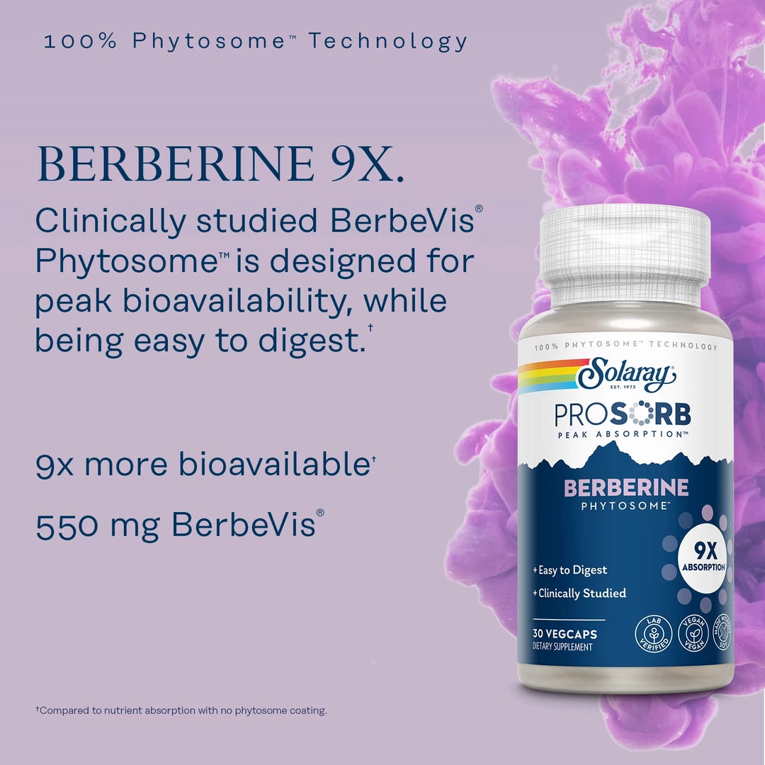 Solaray, Berberine Phytosome, 550 mg, 30 Vegcaps