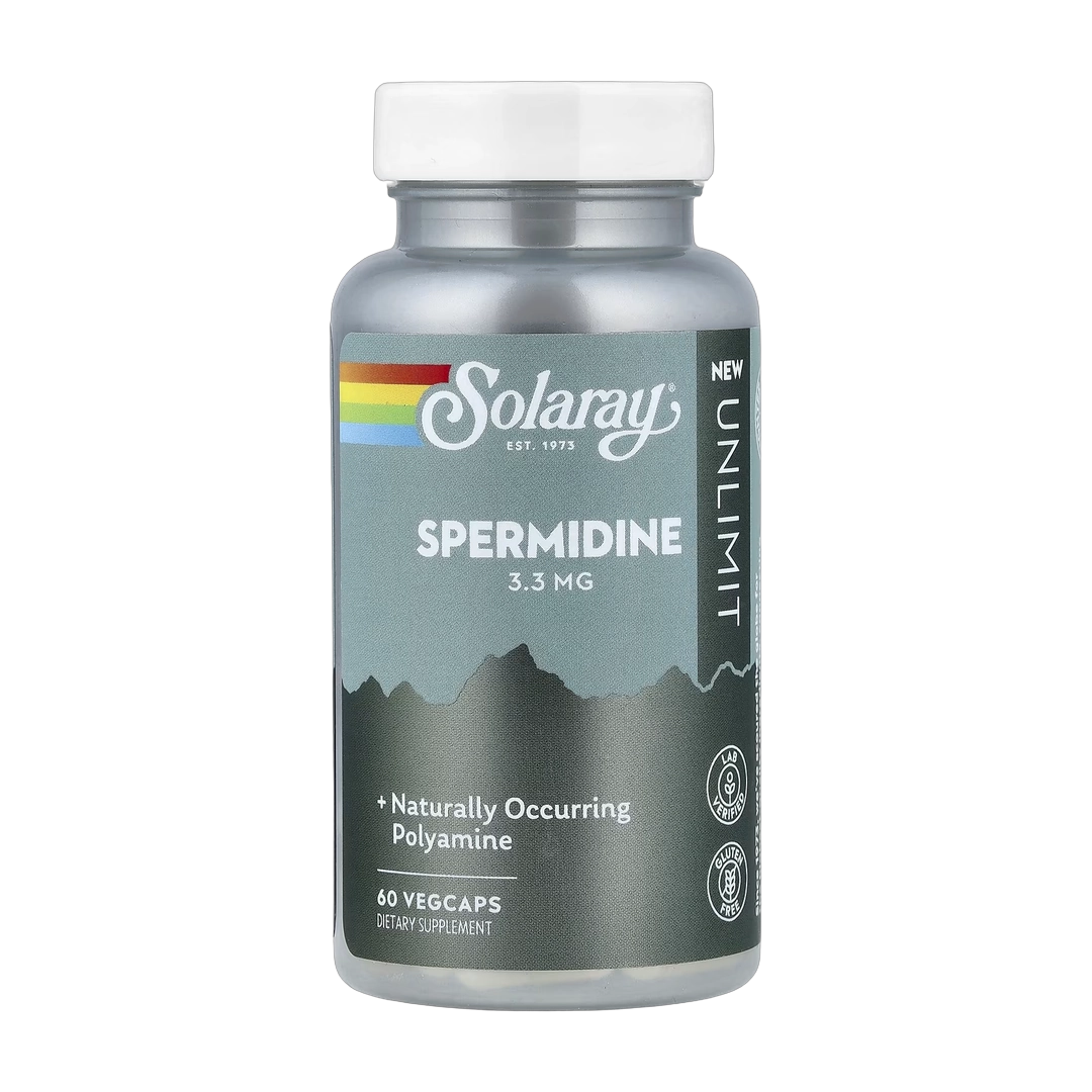 Solaray, Unlimit, Spermidine, 3.3 mg, 60 VegCaps