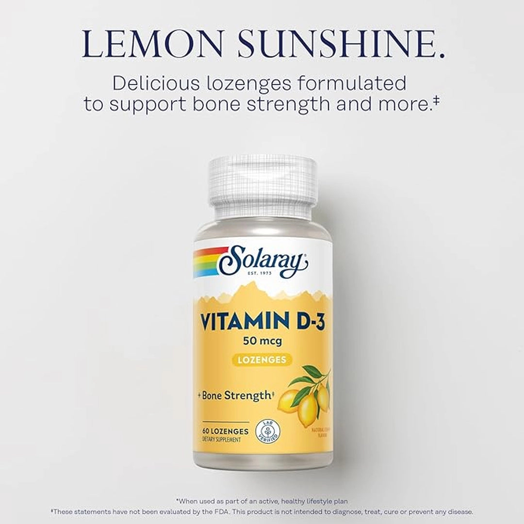 SOLARAY, Vitamin D3, 60 Lozenges