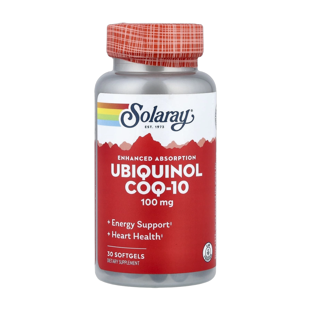 Solaray, Ubiquinol CoQ10, Enhanced Absorption, 100 mg, 30 Softgels front packaging view