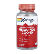 Solaray, Ubiquinol CoQ10, Enhanced Absorption, 100 mg, 30 Softgels front packaging view