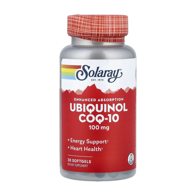 Solaray, Ubiquinol CoQ10, Enhanced Absorption, 100 mg, 30 Softgels