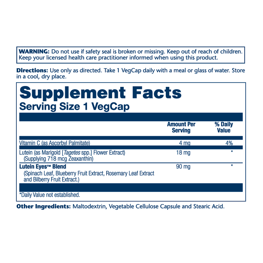 SOLARAY, Triple Strength Lutein Eyes, 18 mg, 30 Vegcapsule