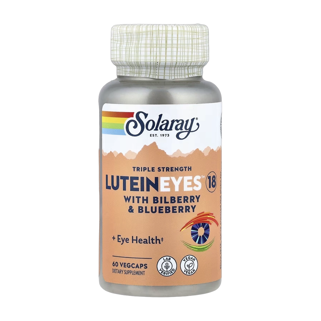 Solaray, LuteinEyes™ 18, With Bilberry & Blueberry, Triple Strength, 60 VegCaps