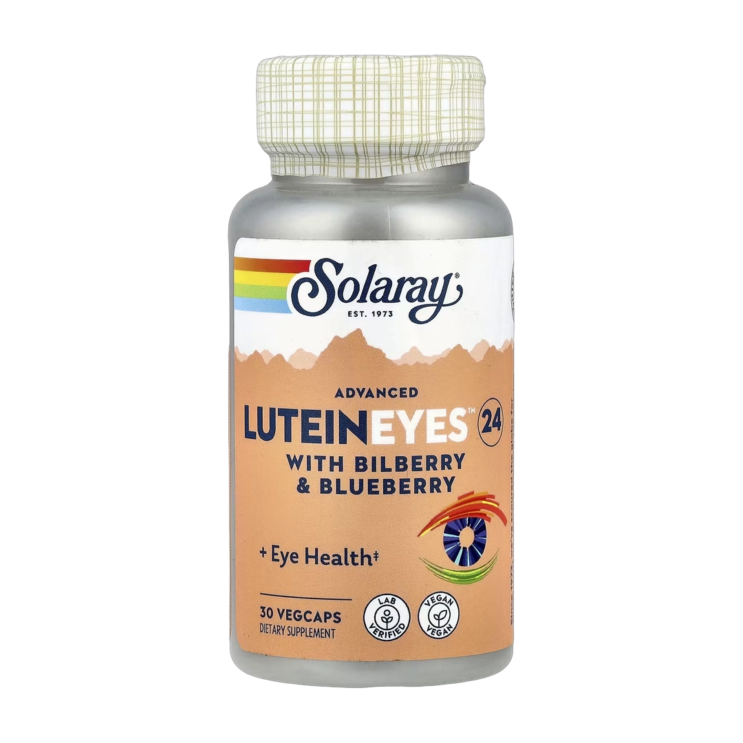 Solaray, Advanced Lutein Eyes™ 24 With Bilberry & Blueberry, 30 VegCaps