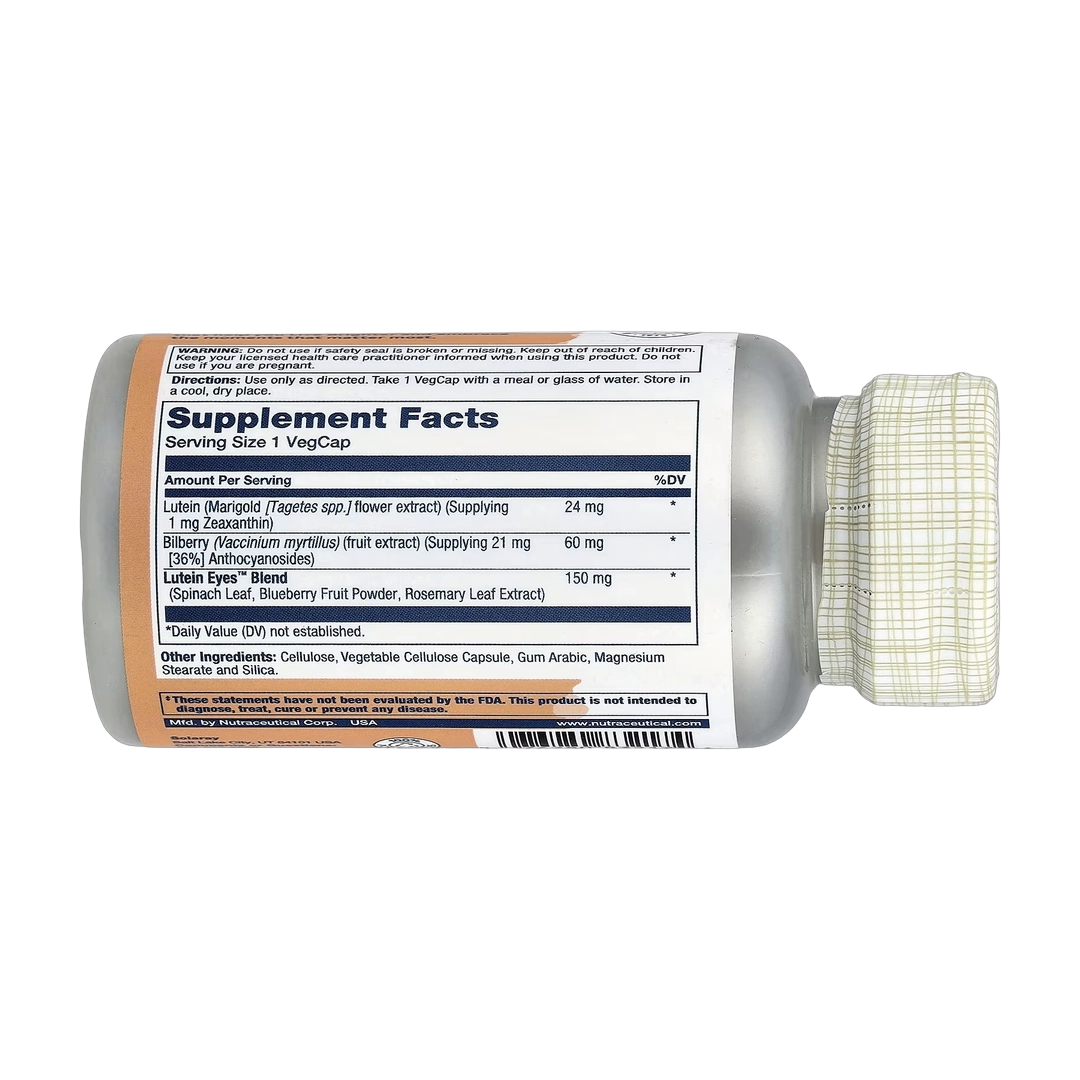 Solaray, Advanced Lutein Eyes™ 24 With Bilberry & Blueberry, 30 VegCaps