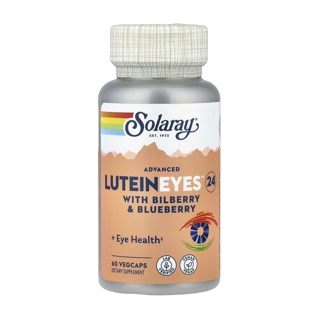 Solaray, Advanced Lutein Eyes™ 24 with Bilberry & Blueberry, 60 VegCaps