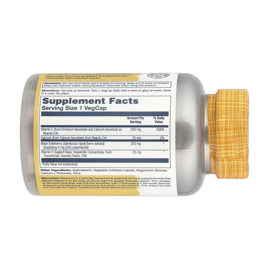 Solaray, Reacta C® with Black Elderberry, 120 VegCaps