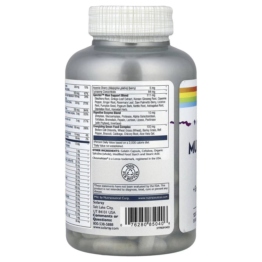 Solaray, Spectro™ Multivitamin, Man, 120 Capsules