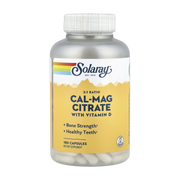 Solaray, Cal-Mag Citrate with Vitamin D, 2:1 Ratio, 180 Capsules