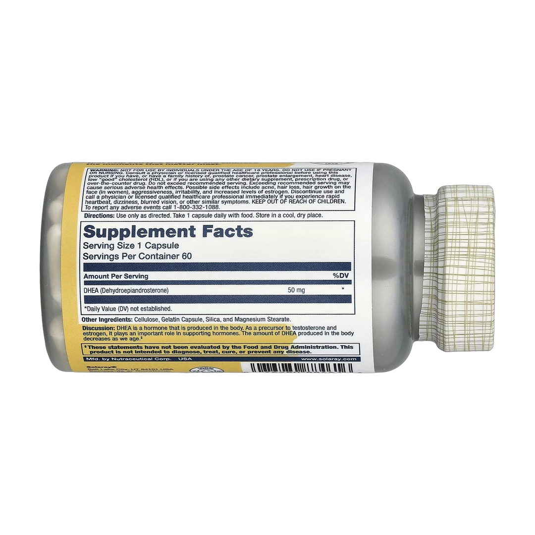 Solaray, DHEA , 50 mg, 60 Capsules