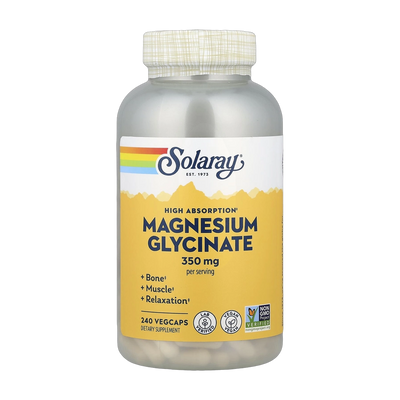 Solaray, Magnesium Glycinate, High Absorption, 240 VegCaps