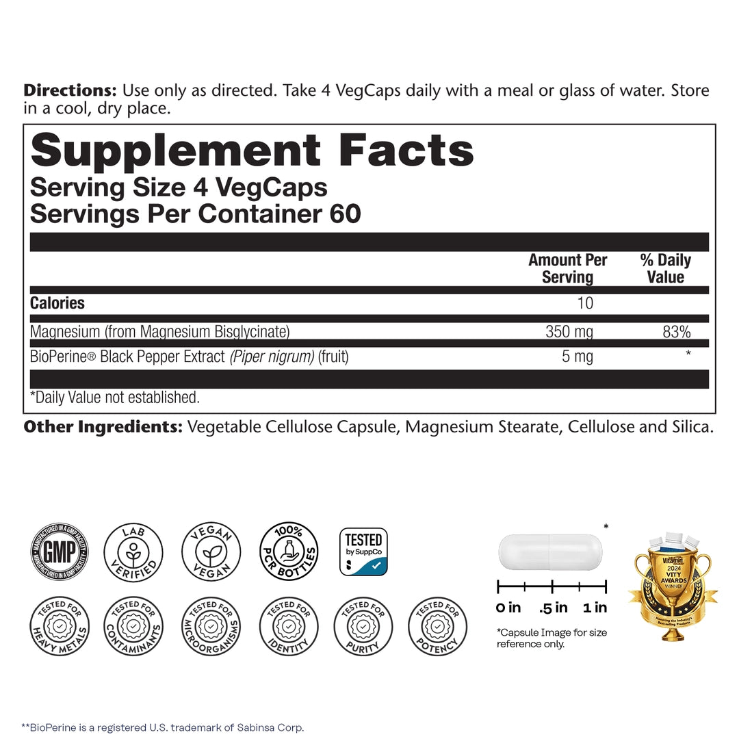 Solaray, Magnesium Glycinate, High Absorption, 240 VegCaps lifestyle image