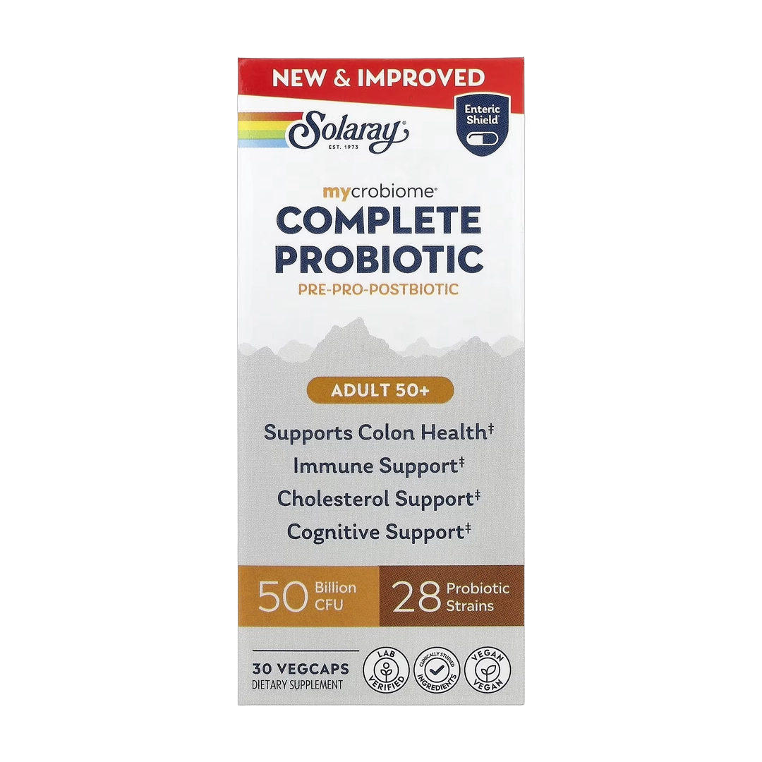 Solaray, Mycrobiome®, Complete Probiotic, Adult 50+, 30 VegCaps