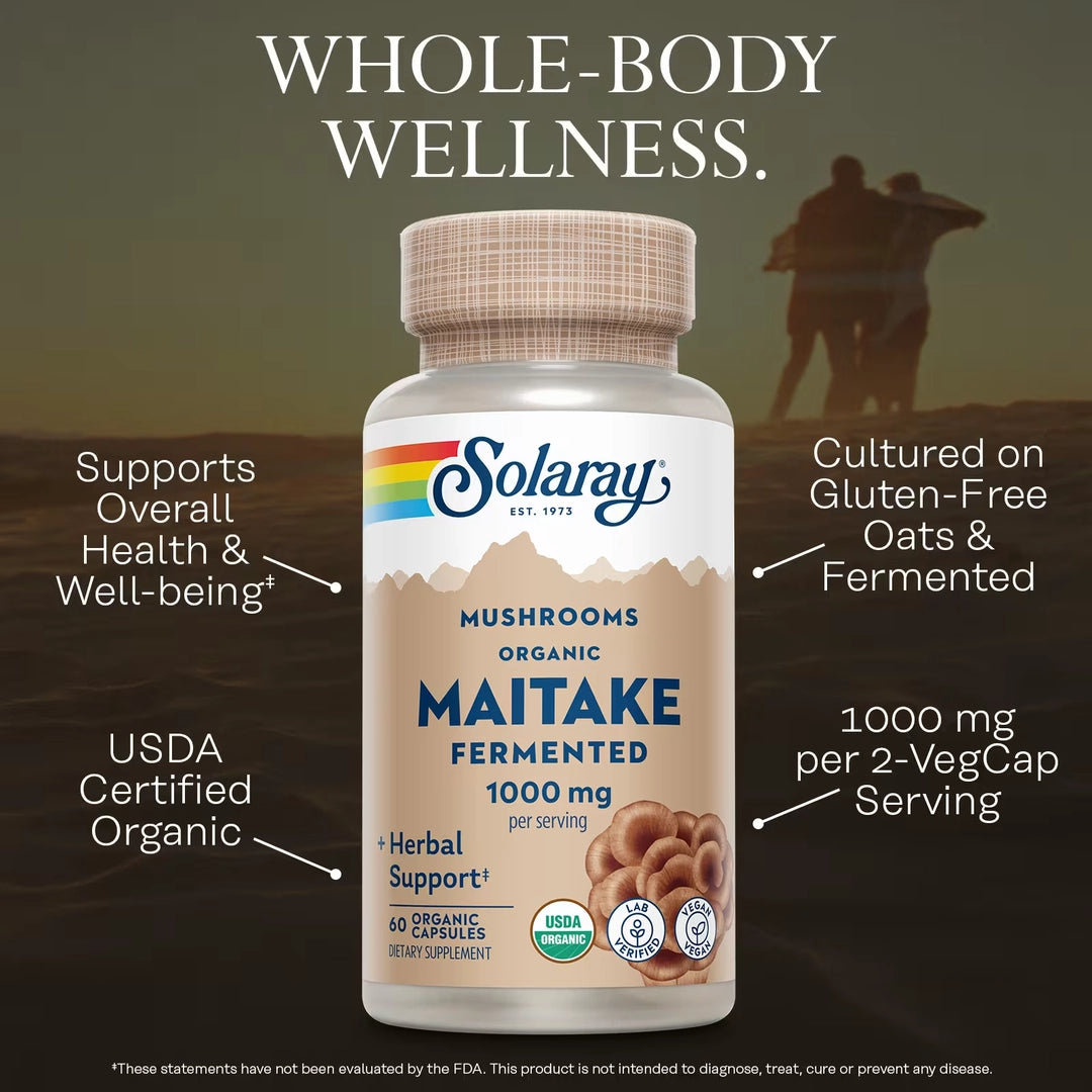 Solaray, Mushrooms, Organic Fermented Maitake, 60 Organic Capsules