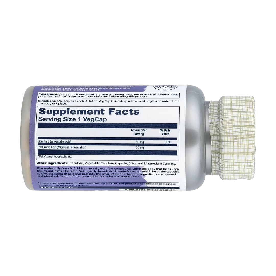 Solaray, Enteric-Coated Hyaluronic Acid, 30 VegCaps