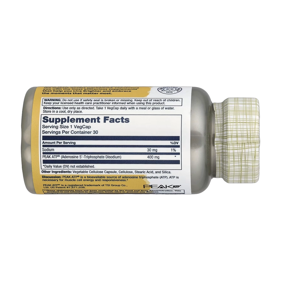 Solaray, Peak ATP®, 400 mg, 30 VegCaps
