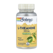Solaray, L-Theanine Chewables, Natural Lemon Lime, 200 mg, 30 Chewables