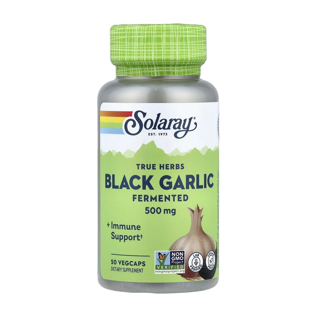 Solaray, True Herbs, Black Garlic, Fermented, 500 mg, 50 VegCaps