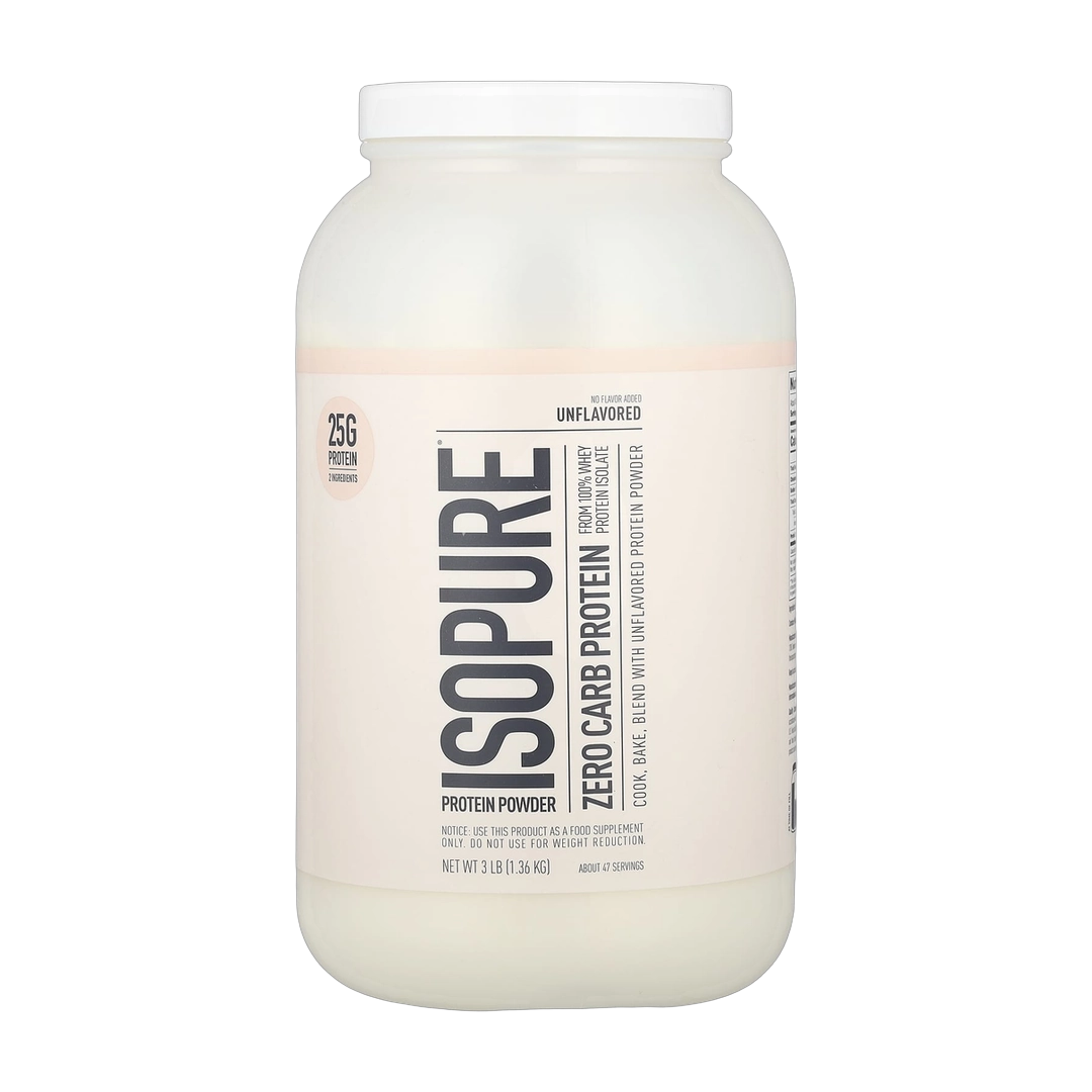 Isopure, Zero Carb Protein Powder, Unflavored, 3 lb (1.36 kg)