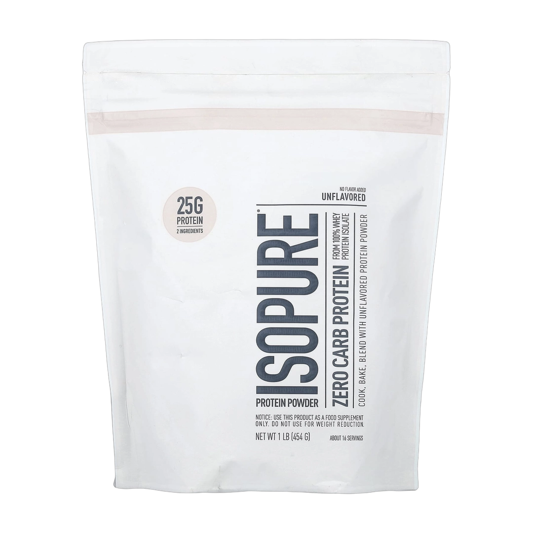 Isopure, Zero Carb Protein Powder, Unflavored, 1 lb (454 g)