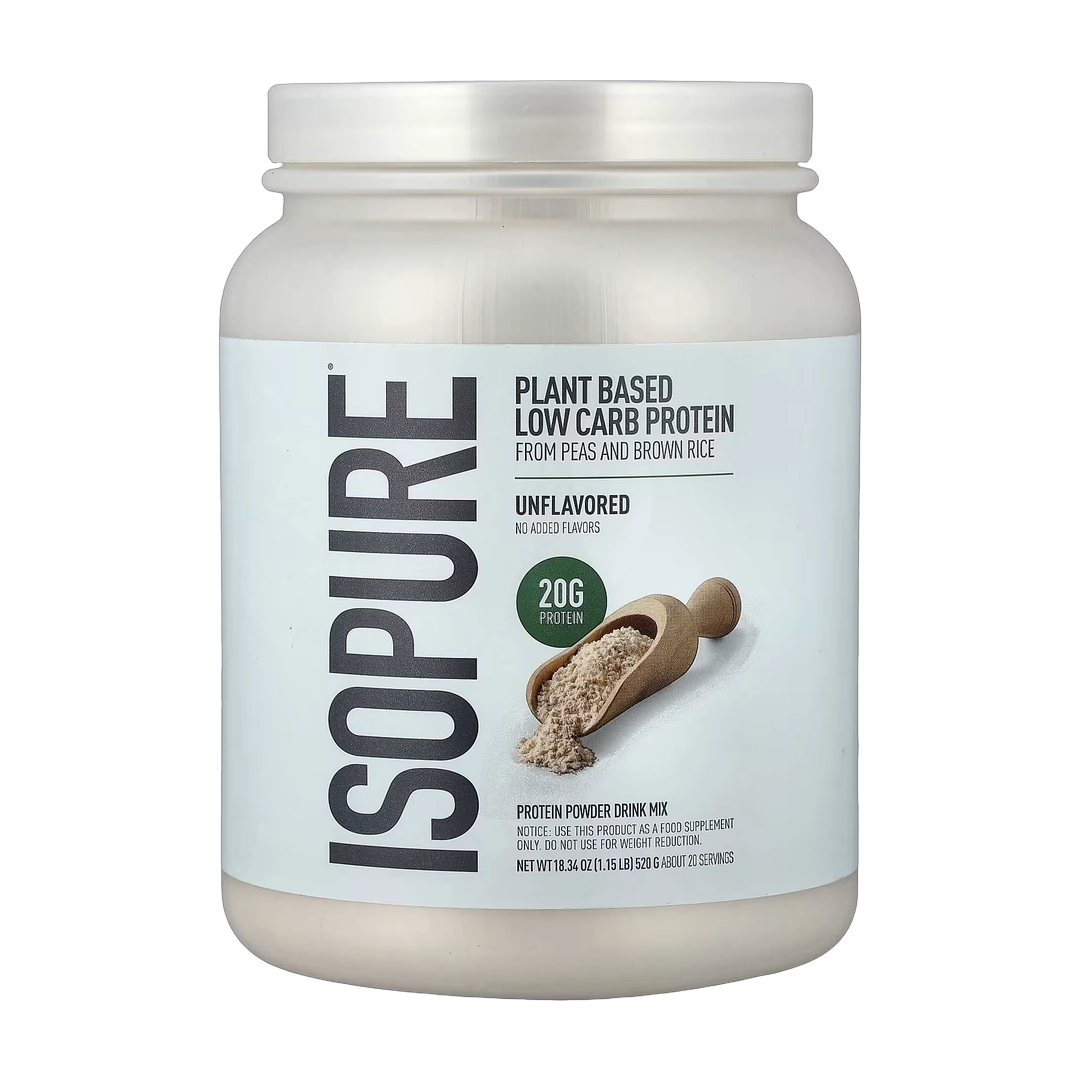 Isopure, Plant Based Low Carb Protein Powder, Unflavored, 1.15 lb (521 g)