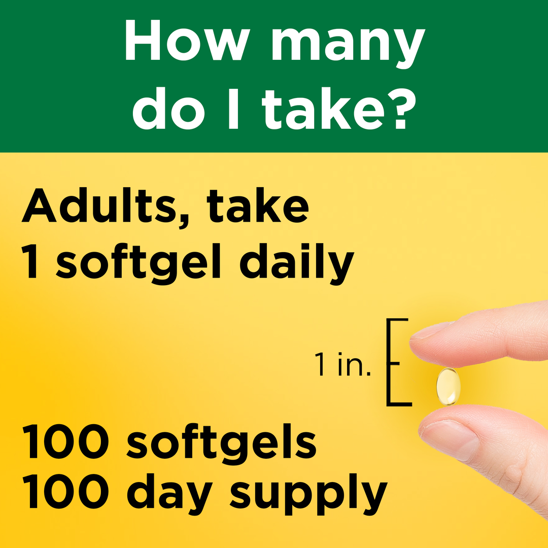 Nature Made, Vitamin D3, 25 mcg (1,000 IU), 100 Softgels lifestyle image