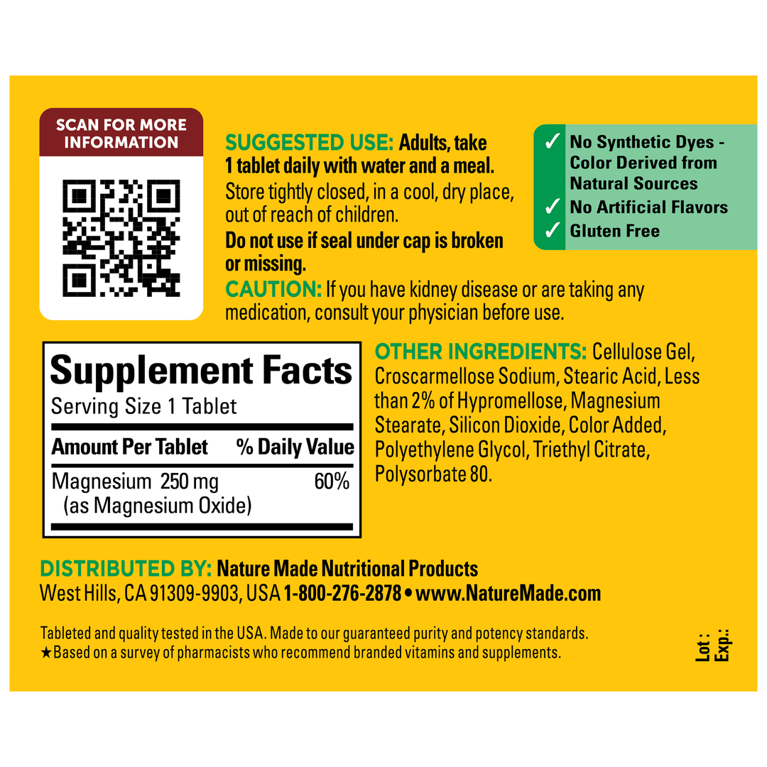 Nature Made, Magnesium, 250 mg, 200 Tablets lifestyle image