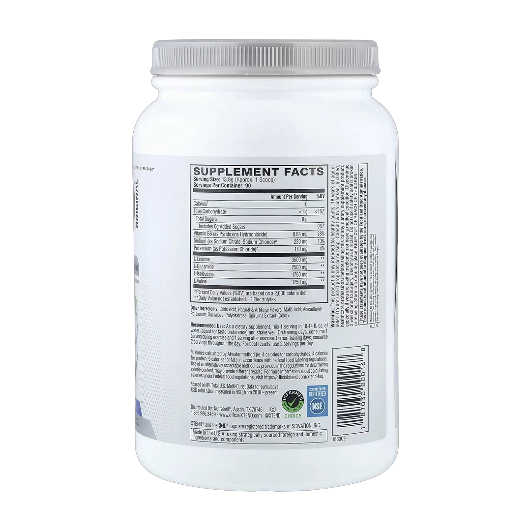 XTEND, 7G BCAA, Blue Raspberry Ice, 2.74 lbs (1.242 kg)