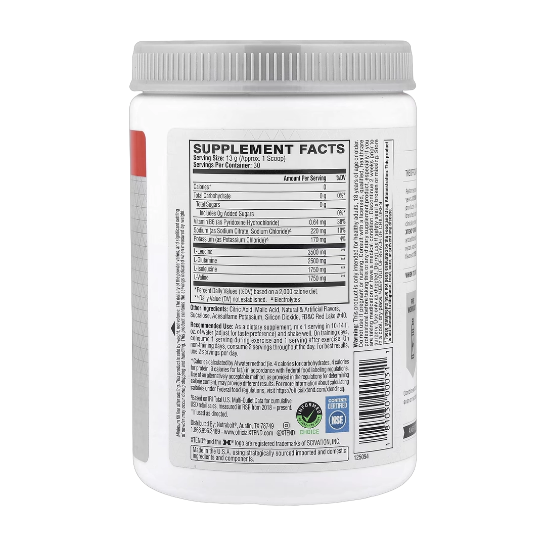 XTEND, 7G BCAA, Strawberry Kiwi Splash, 13.8 oz (390 g)