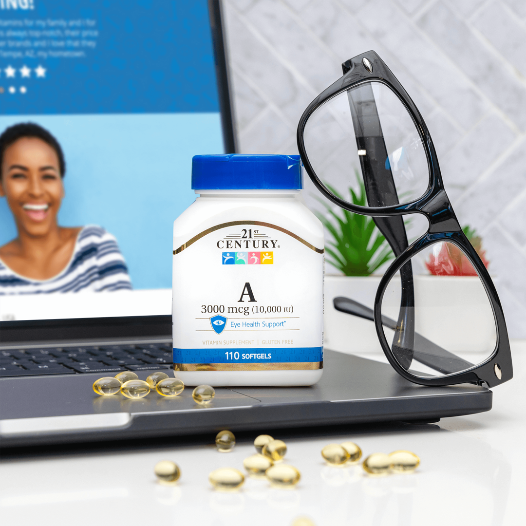 21st Century, Vitamin A, 3,000 mcg (10,000 IU), 110 Softgels lifestyle image