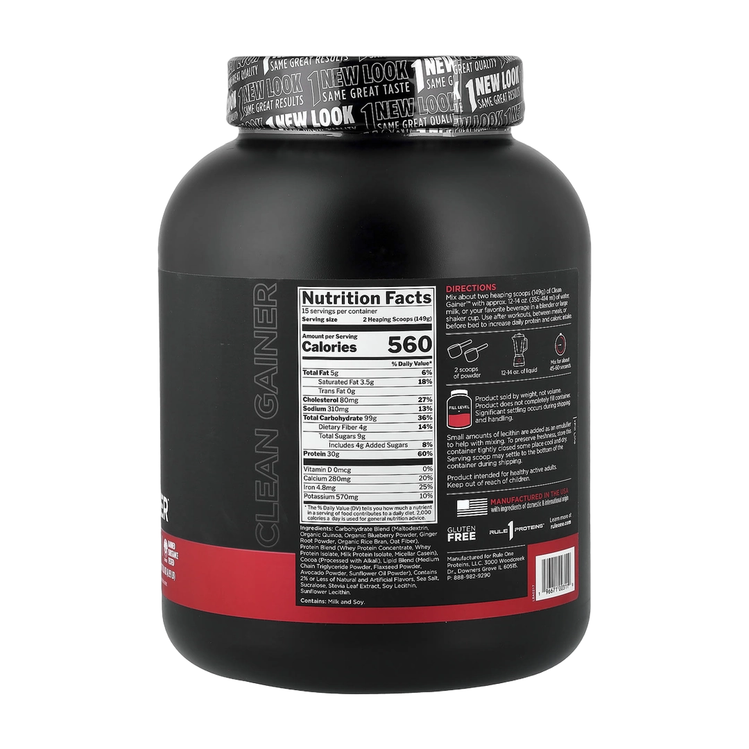 Rule One Proteins, Clean Gainer™, Chocolate Fudge, 4.93 lb (2.24 kg)