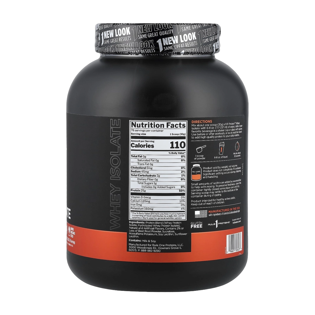 Rule One Proteins, R1 Protein™ Whey Isolate, Strawberries & Creme, 5.03 lbs (2.28 kg)