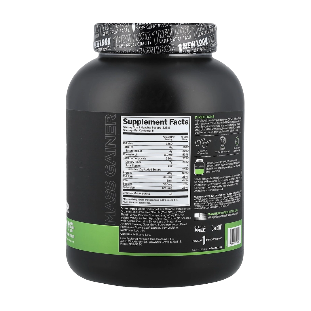 Rule One Proteins, Mass Gainer, Chocolate Fudge, 5.73 lbs (2.6 kg)