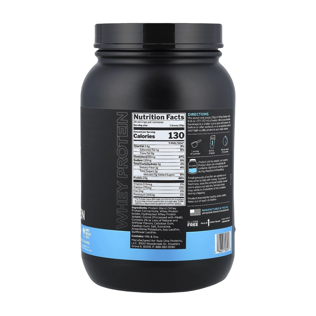 Rule One Proteins, Whey Protein, Chocolate Fudge , 2.01 lb (910 g)